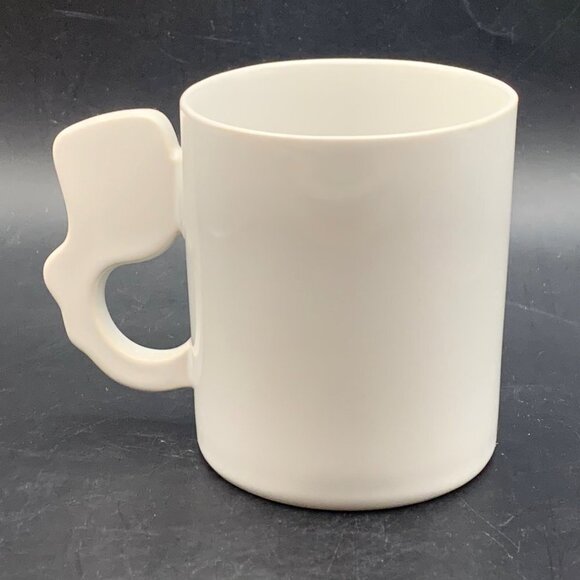 Christmas Santa Mug Cup White With VTG Santa & Houses Snow Scene Made In Japan - Picture 4 of 8